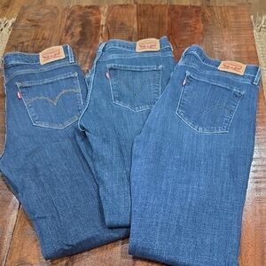 Levi's Women's Classic Straight Leg Jeans -  Size 10 Or 30. Set Of 3.